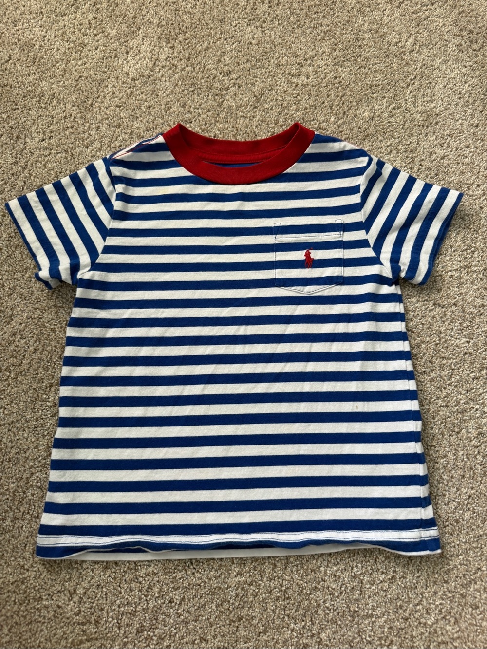 Polo Ralph Lauren Blue and White Striped Shirt